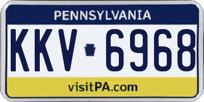 PA license plate KKV6968