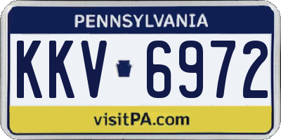 PA license plate KKV6972