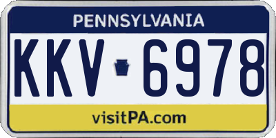 PA license plate KKV6978