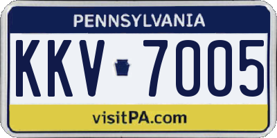 PA license plate KKV7005