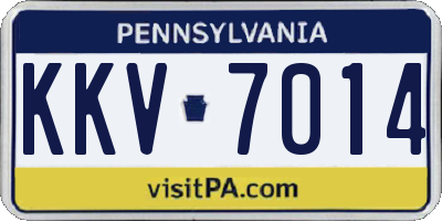 PA license plate KKV7014