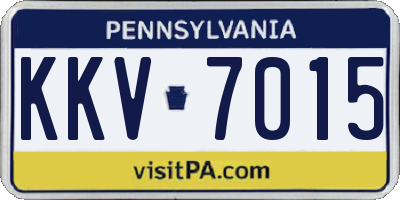 PA license plate KKV7015