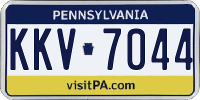 PA license plate KKV7044