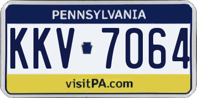 PA license plate KKV7064