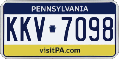 PA license plate KKV7098