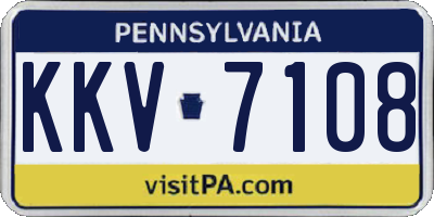 PA license plate KKV7108