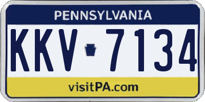 PA license plate KKV7134