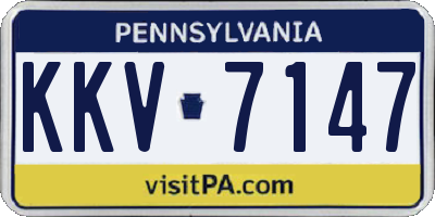 PA license plate KKV7147