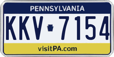 PA license plate KKV7154