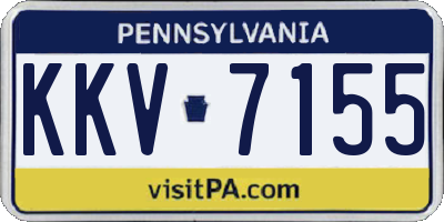 PA license plate KKV7155