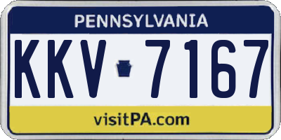 PA license plate KKV7167