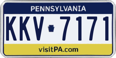 PA license plate KKV7171