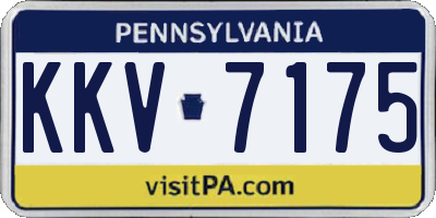 PA license plate KKV7175