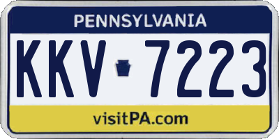 PA license plate KKV7223