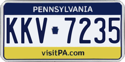 PA license plate KKV7235