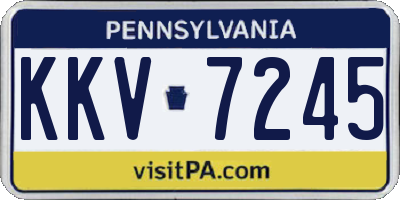 PA license plate KKV7245