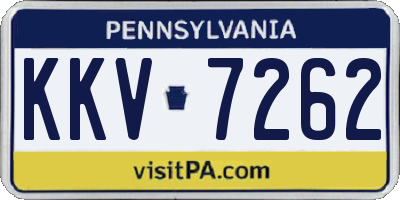 PA license plate KKV7262
