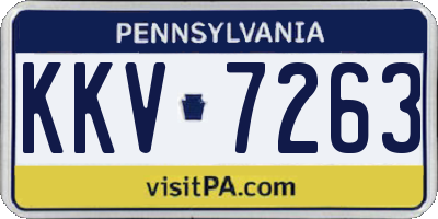 PA license plate KKV7263