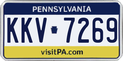 PA license plate KKV7269