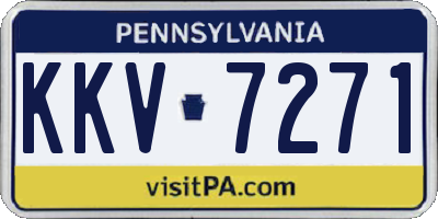 PA license plate KKV7271