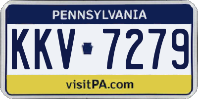 PA license plate KKV7279