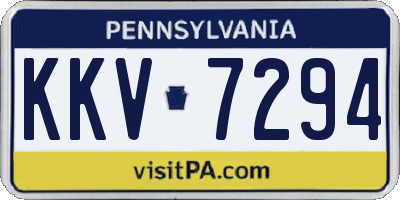 PA license plate KKV7294