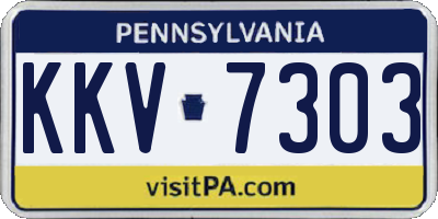 PA license plate KKV7303