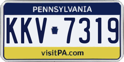 PA license plate KKV7319
