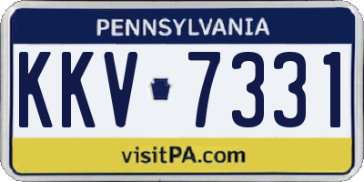 PA license plate KKV7331