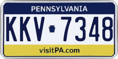 PA license plate KKV7348