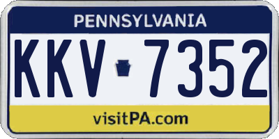 PA license plate KKV7352