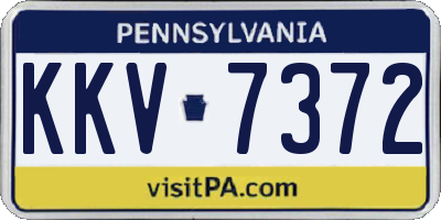 PA license plate KKV7372