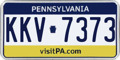 PA license plate KKV7373