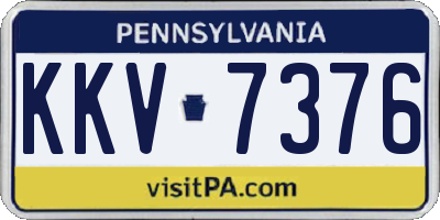 PA license plate KKV7376