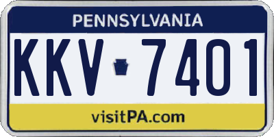 PA license plate KKV7401