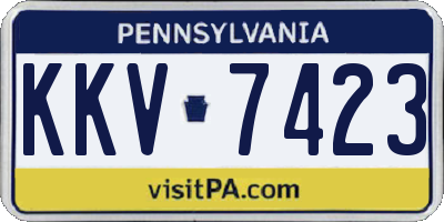 PA license plate KKV7423