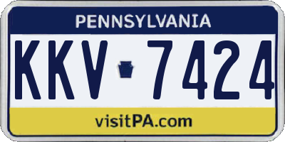 PA license plate KKV7424