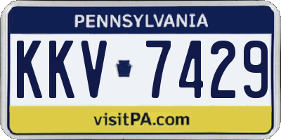 PA license plate KKV7429