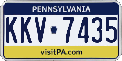 PA license plate KKV7435