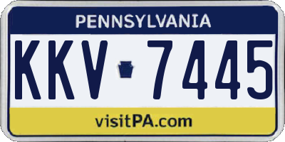 PA license plate KKV7445