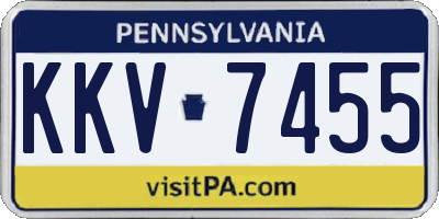 PA license plate KKV7455