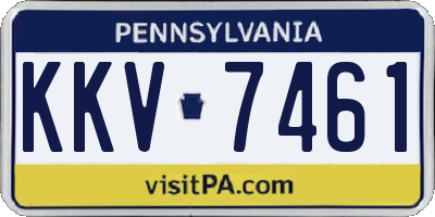 PA license plate KKV7461