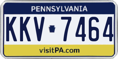 PA license plate KKV7464