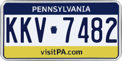 PA license plate KKV7482