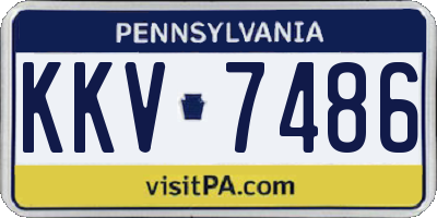 PA license plate KKV7486