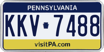 PA license plate KKV7488