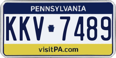 PA license plate KKV7489