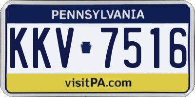 PA license plate KKV7516