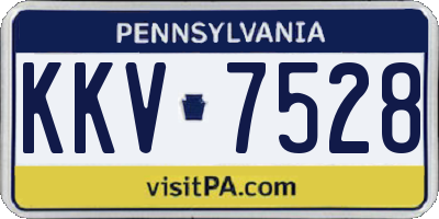 PA license plate KKV7528