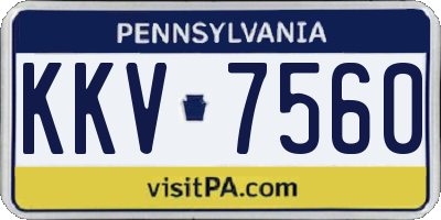 PA license plate KKV7560